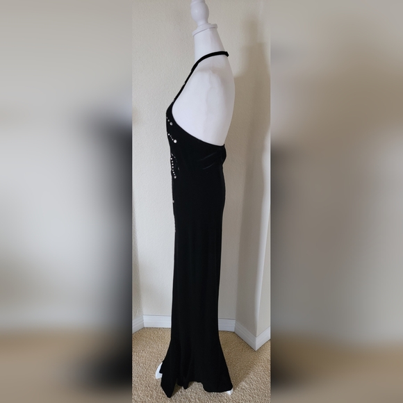 Custom-made Halter Crystal Embellished Bodycon Sexy Cocktail Dress, size M/L - Picture 6 of 12